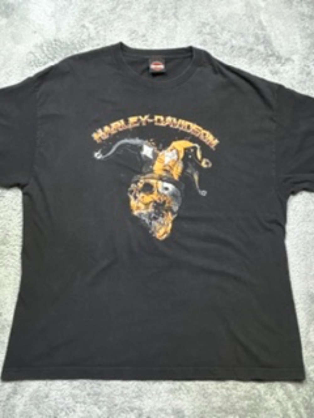 Harley Davidson T-Shirt Men's 2XL Black Jester Skull Roo Australia Moto AUS 2017